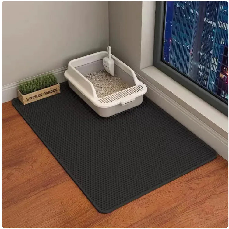 Double-Layer Anti-Tracking Cat Litter Mat