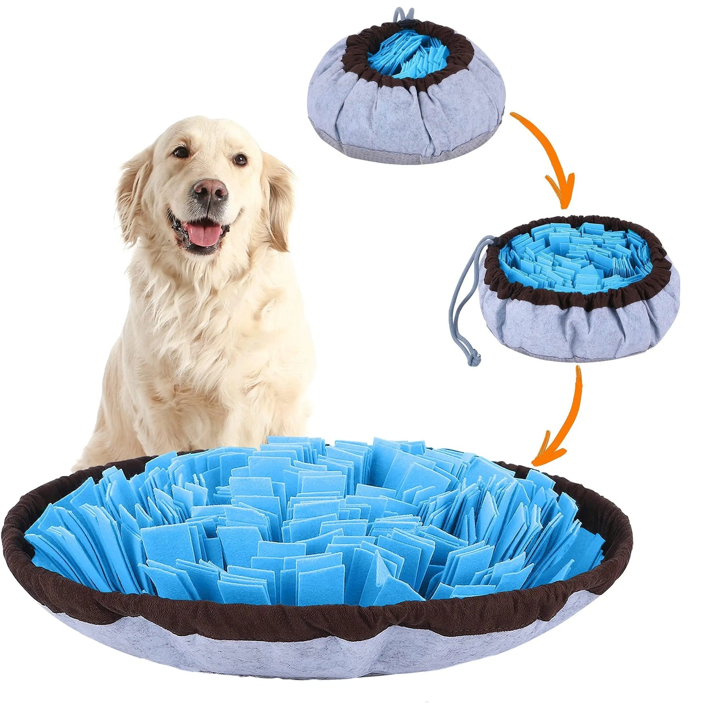 Adjustable Snuffle Foraging Mat Dog Mental Puzzle Interactive Toys Stress Relief